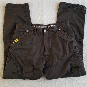 Iron Workers Bilt Motorcycle Black Mens Pants S 36